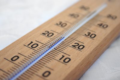 Temperature gauge used for workplace environmental measurements in Cyprus